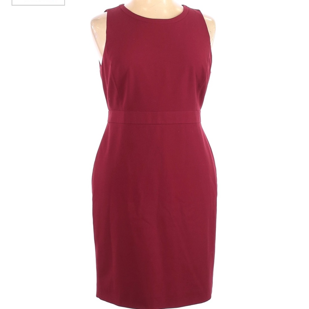 J Crew maroon sheath dress sleeveless